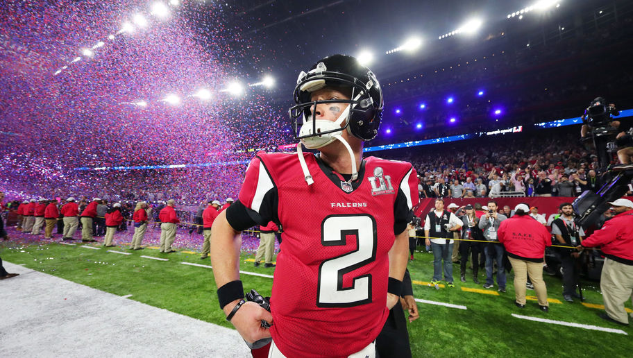 HOUSTON, TX - FEBRUARY 05:  Matt Ryan #2 of the Atlanta Falcons walks off the field after losing to the New England Patriots 34-28 in overtime during Super Bowl 51 at NRG Stadium on February 5, 2017 in Houston, Texas.  (Photo by Tom Pennington/Getty Images)